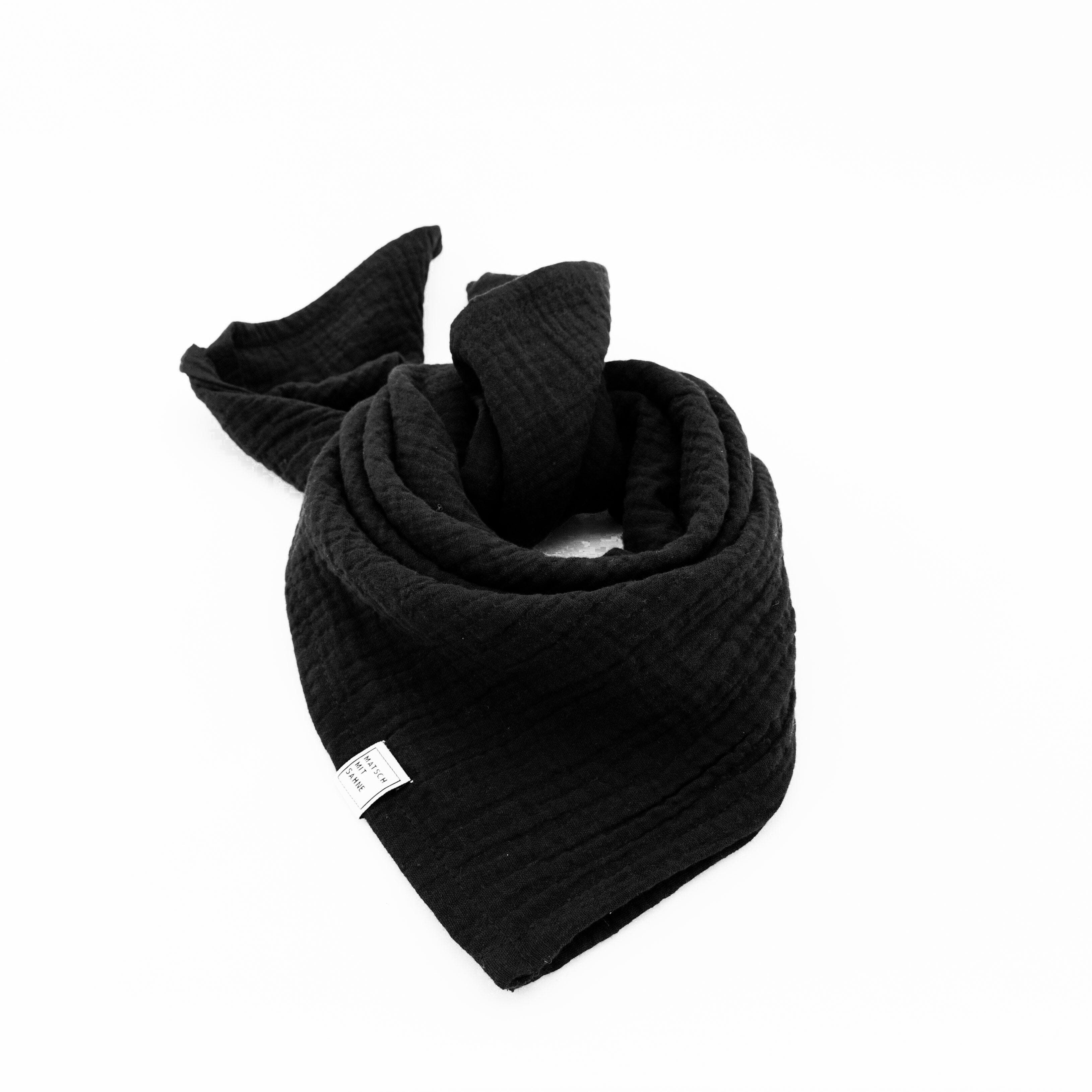 Schal Mini (65 x 65 cm) Schal Mini Matsch mit Sahne Rabenschwarz