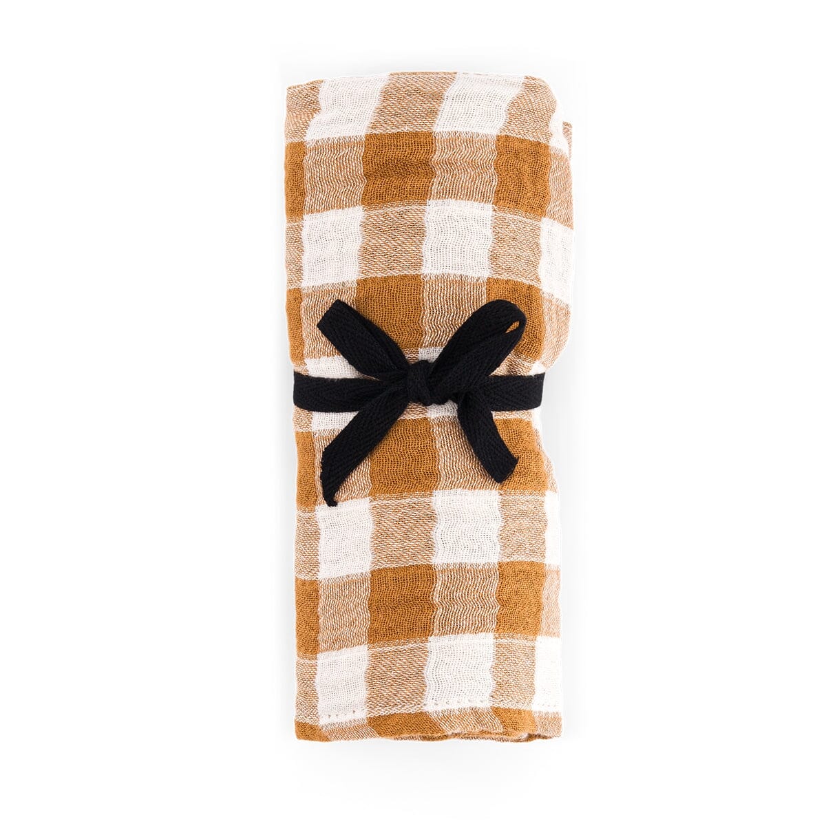 Schal Musselin "Vichy" Schal Midi Rose in April Caramel - Creme