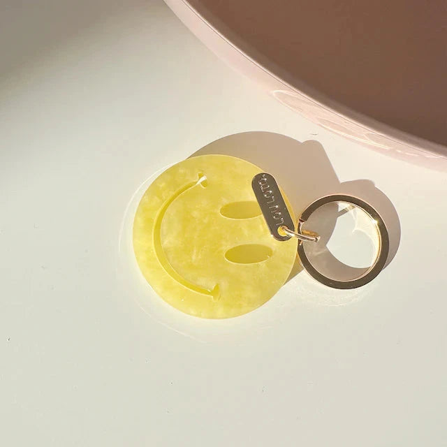 Schlüsselanhänger "Smiley" Schlüsselanhänger LOU LOTO Gelb