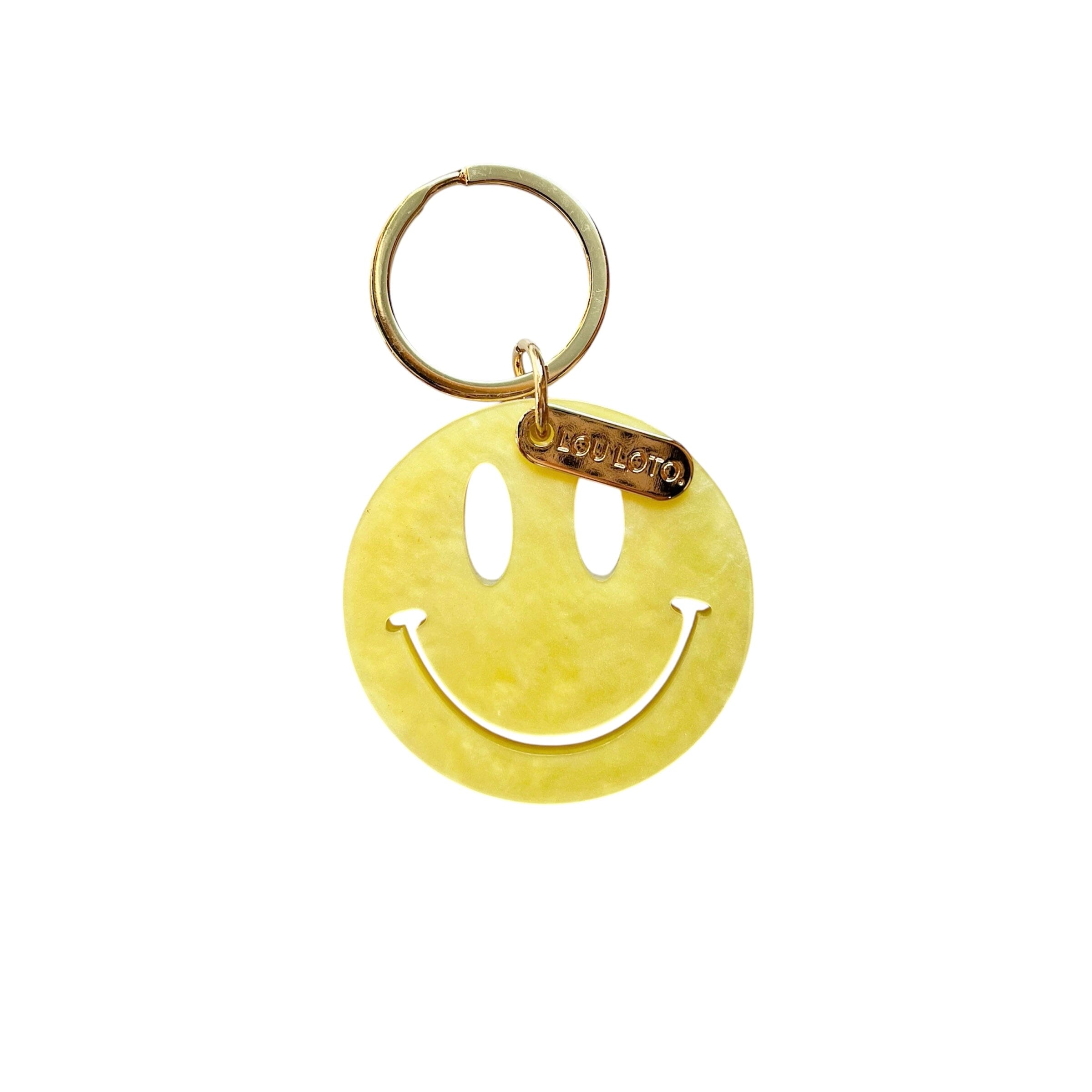 Schlüsselanhänger "Smiley" Schlüsselanhänger LOU LOTO Gelb