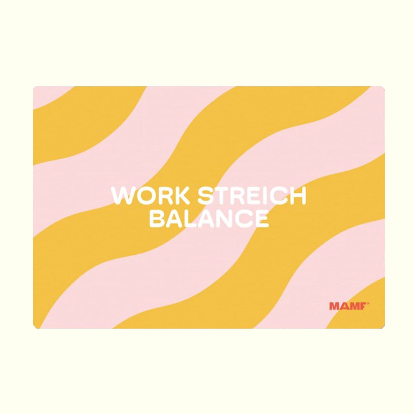 Schneidebrettchen "Work Streich Balance" Schneidebrettchen MAMF® Club