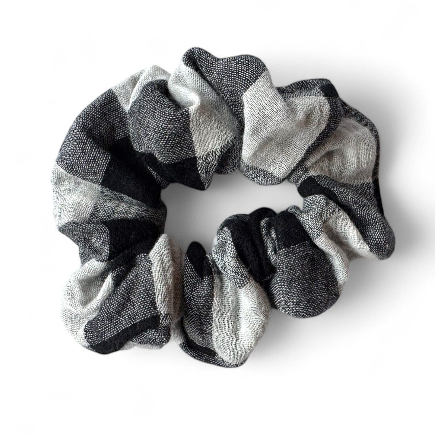 Scrunchie Maxi Scrunchies Matsch mit Sahne Karo Schwarz
