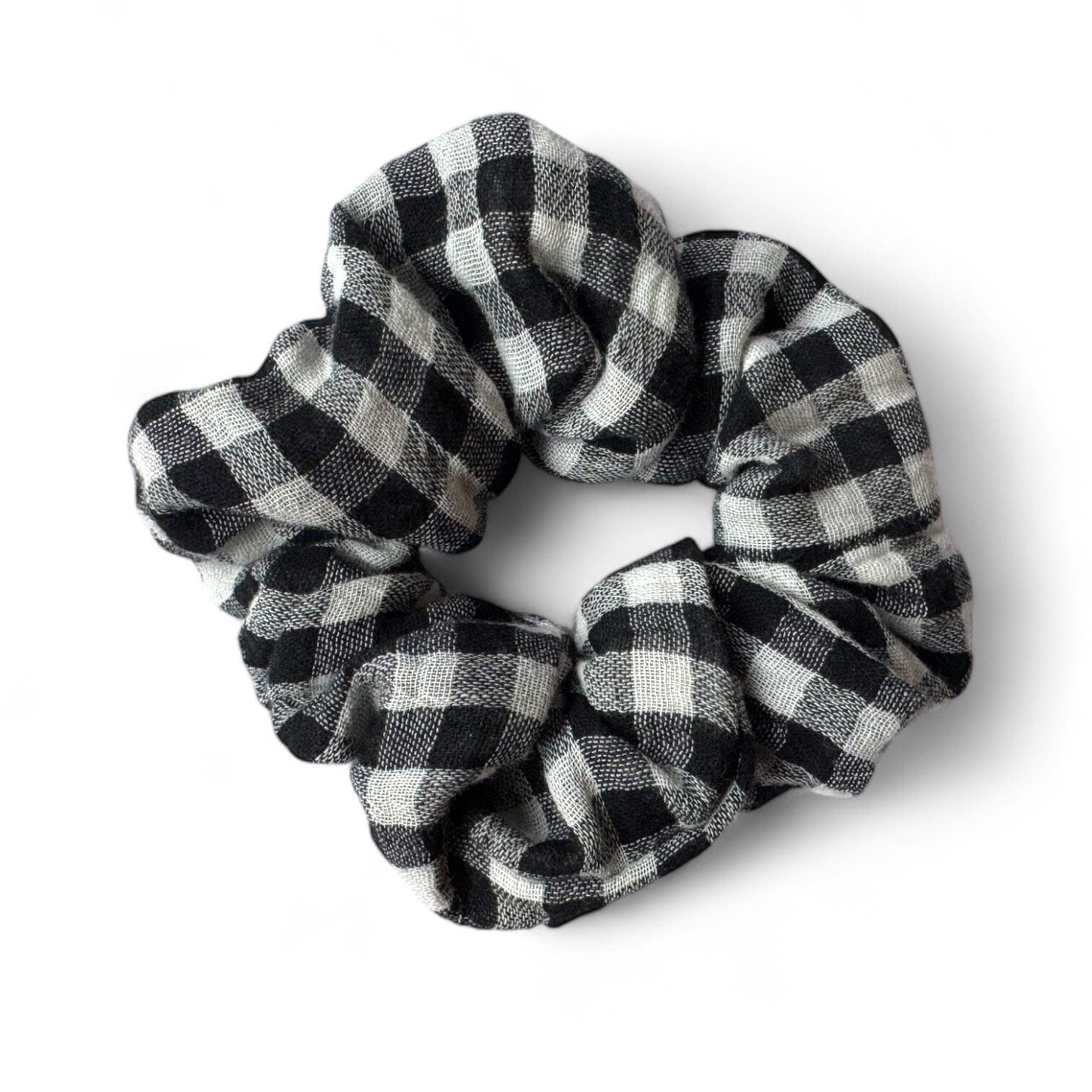 Scrunchie Maxi Scrunchies Matsch mit Sahne Karo (Vichy) Schwarz