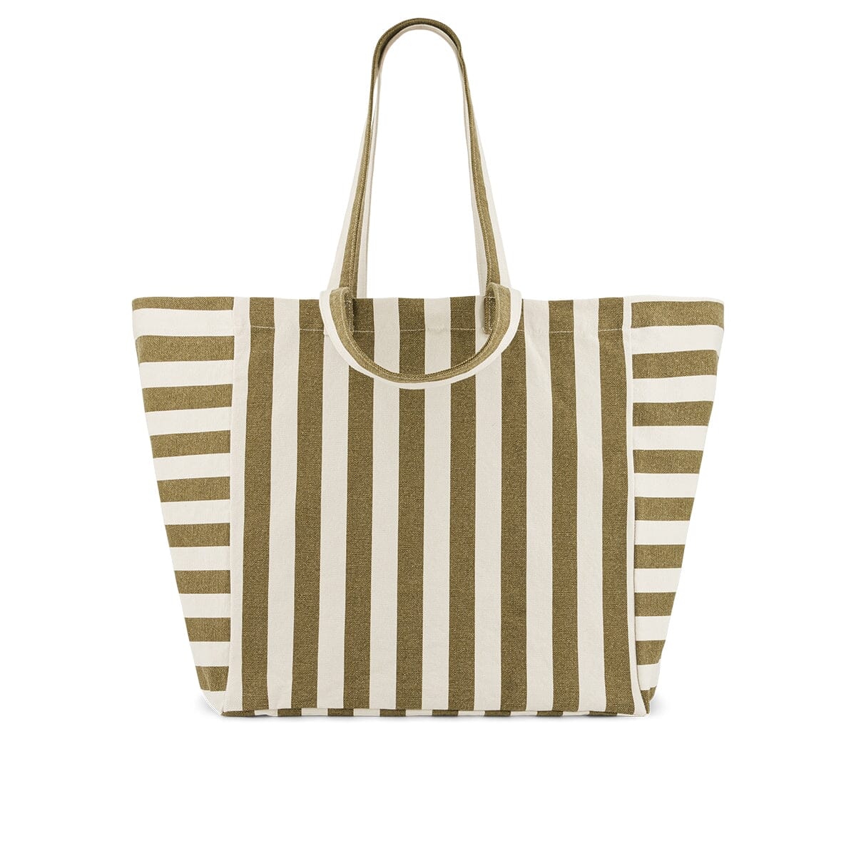 Shopper groß "Streifen" Shopper Rose in April Olive/Greige