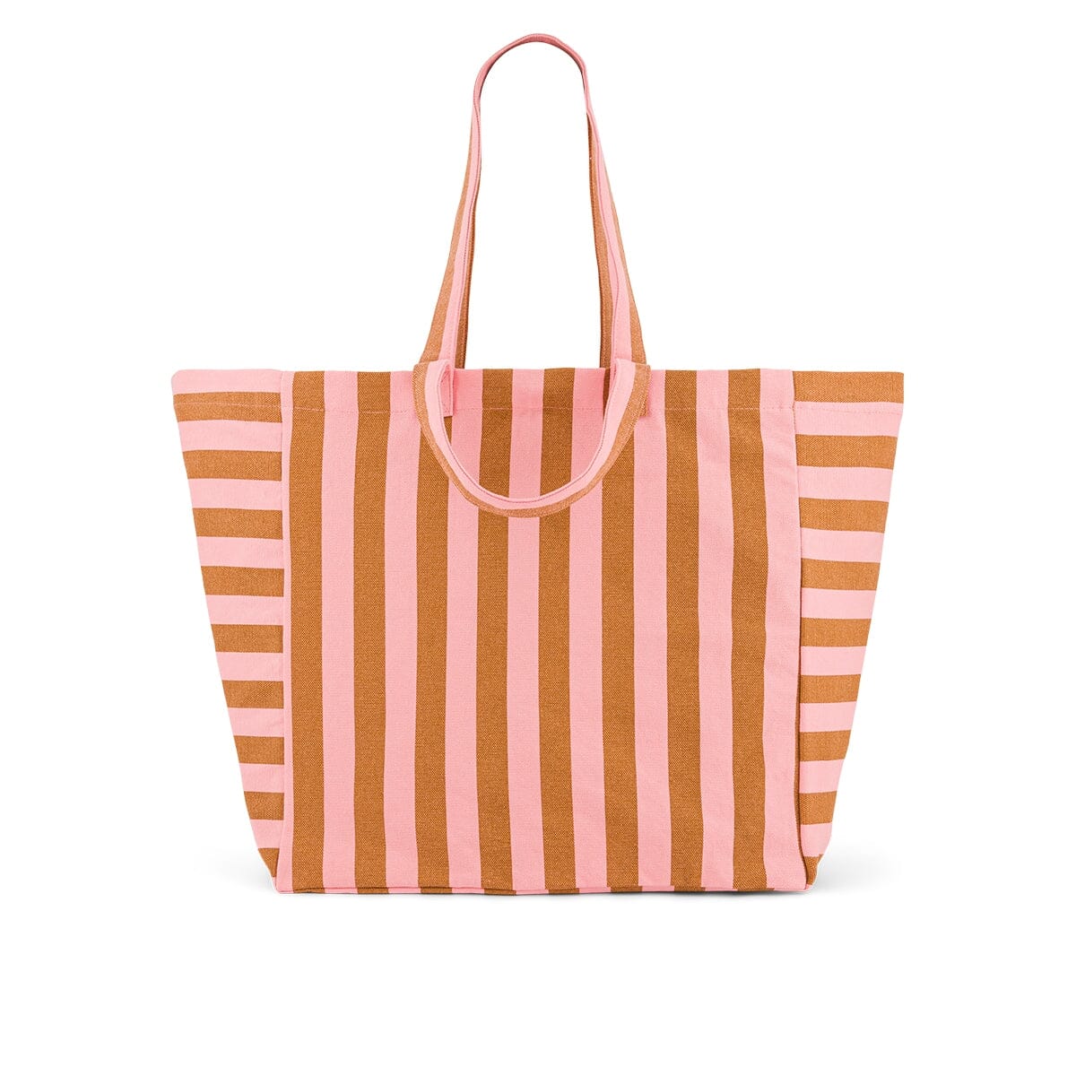 Shopper groß "Streifen" Shopper Rose in April Strawberry/Caramel