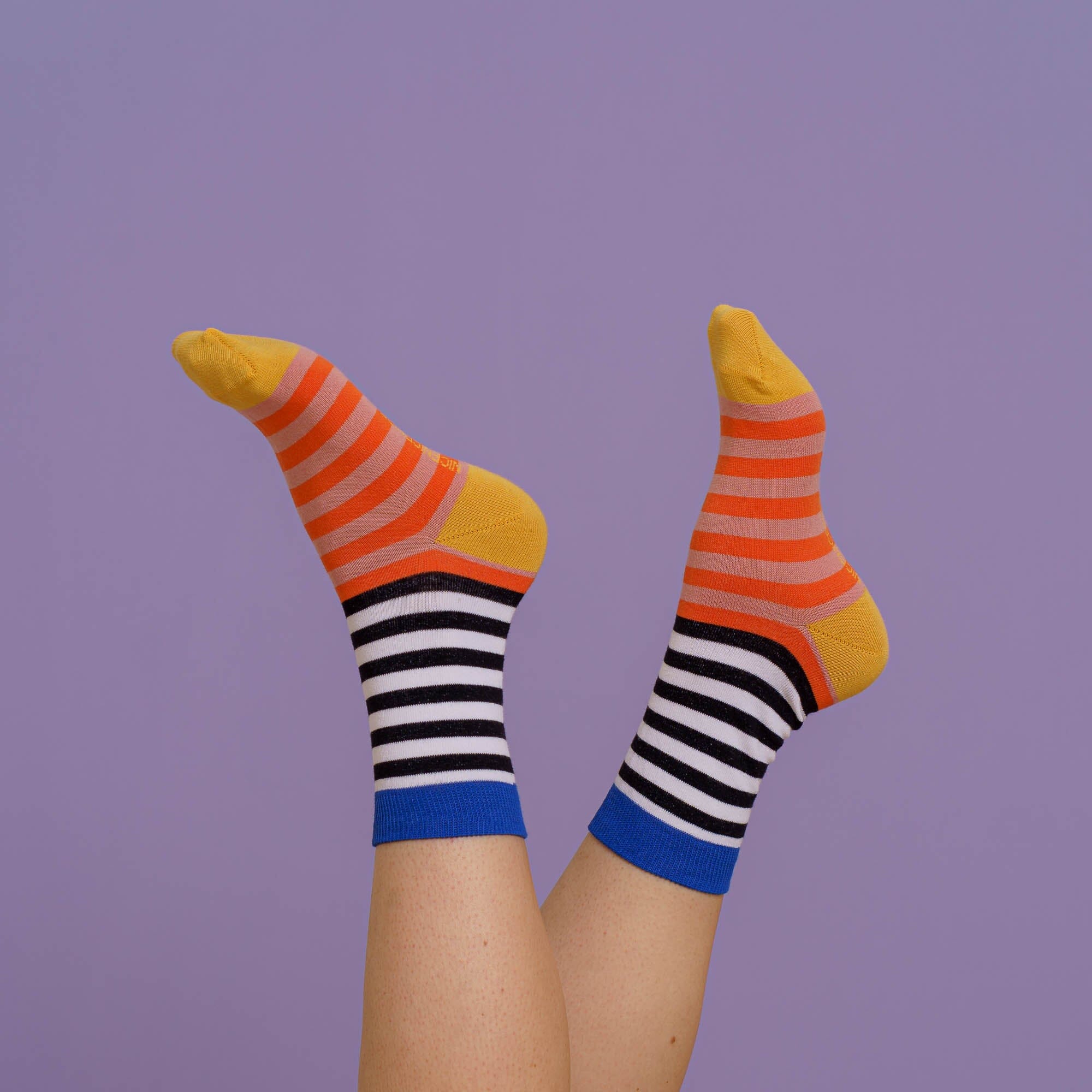 Socken "Doppelstreifen" Socken NiceNiceNice Red Blue Yellow 36-39 