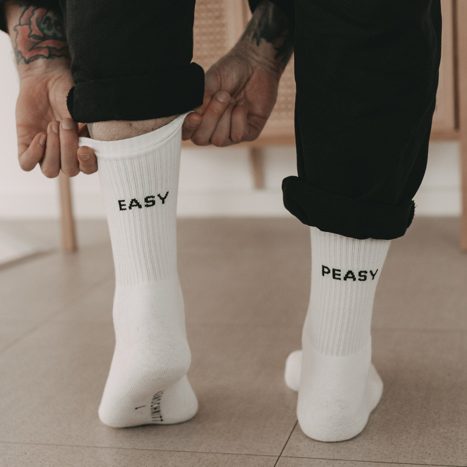 Socken "easy peasy" Socken Eulenschnitt