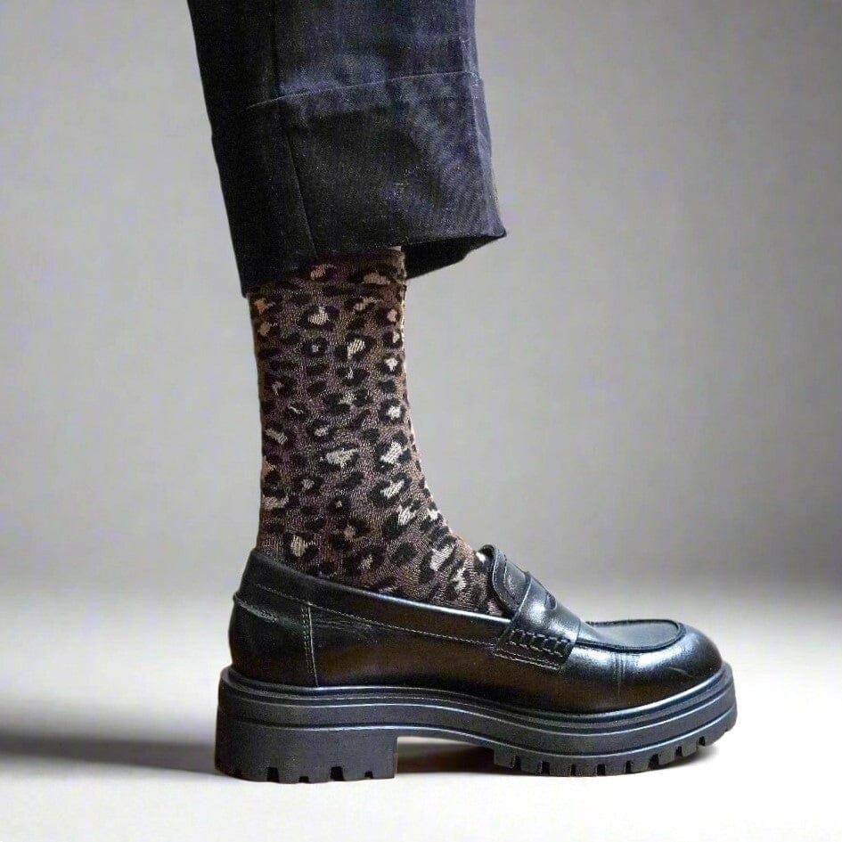 Socken "Glitzer Leo" Socken KLUE Leo Braun