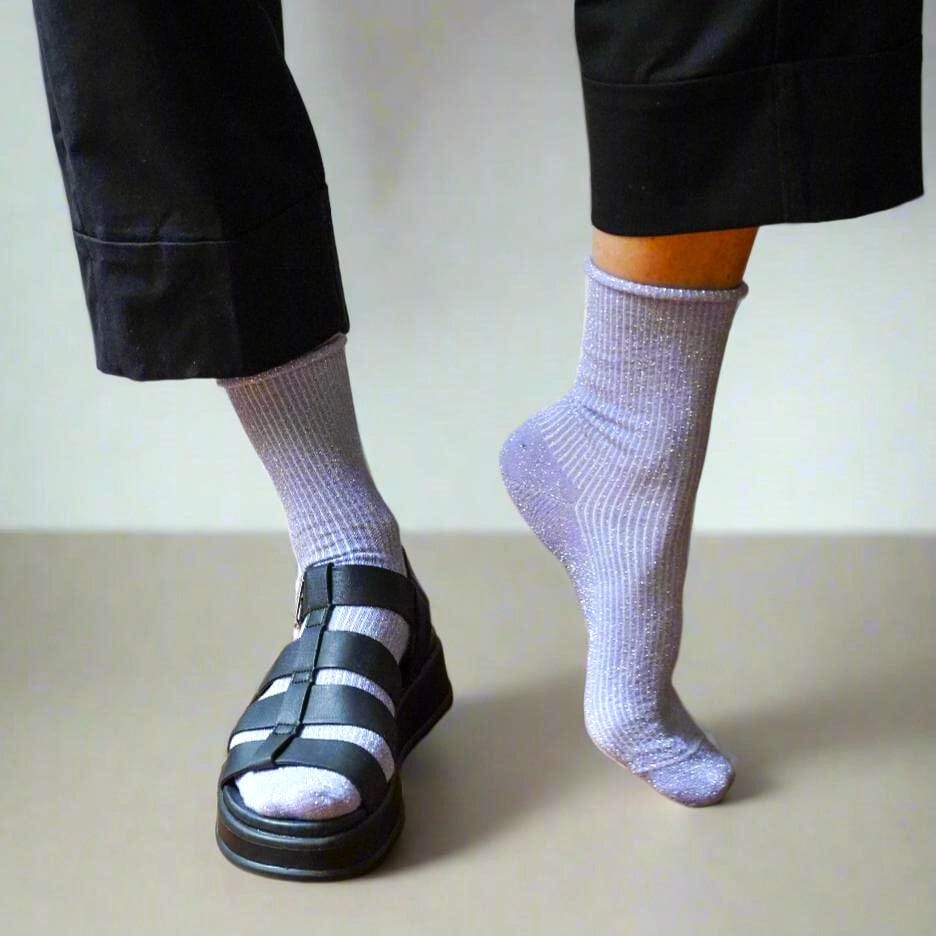 Socken "Glitzer" Socken KLUE Flieder