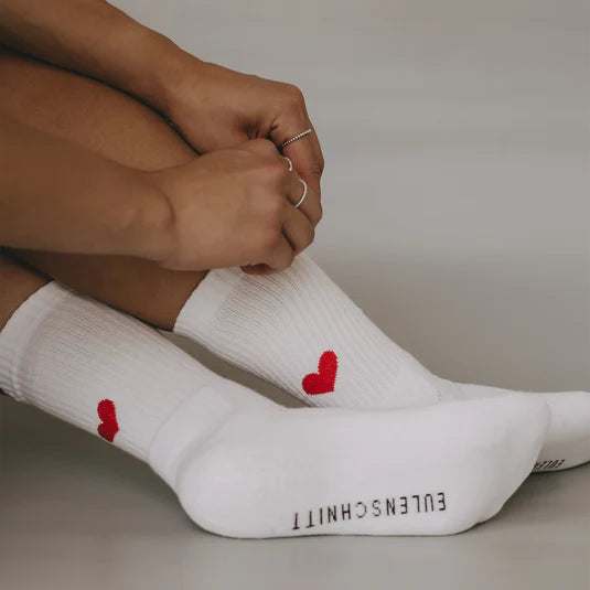 Socken „Herz rot" Socken Eulenschnitt