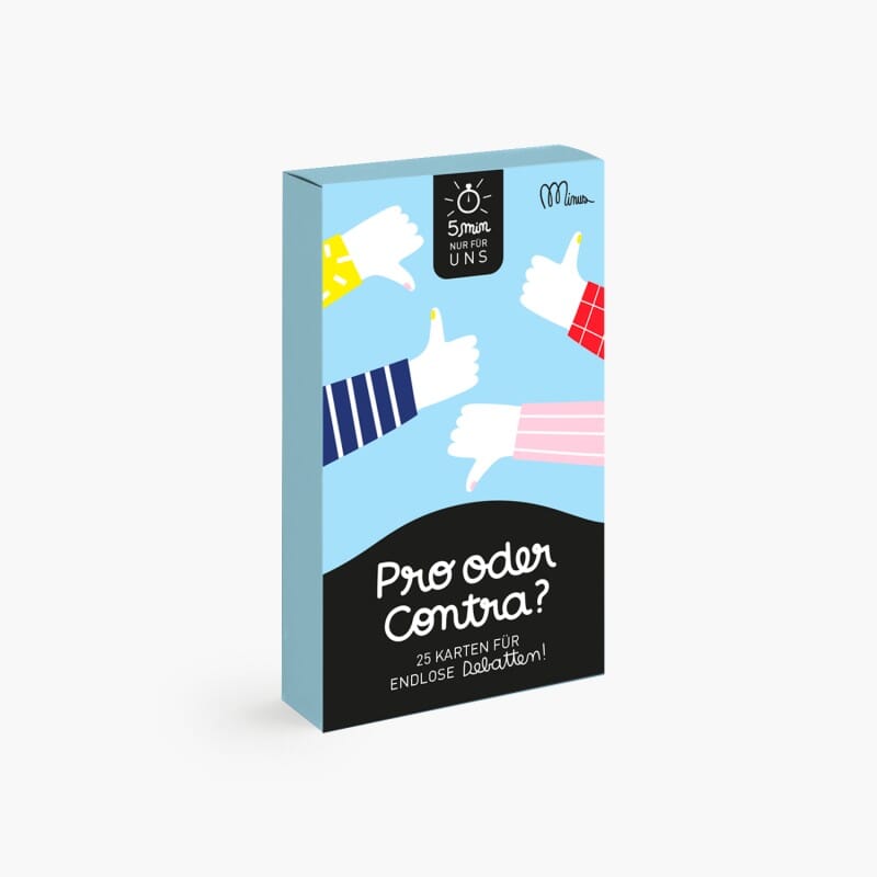 Spiel 5 min "Pro oder Contra" Kartenspiel minus Verlag