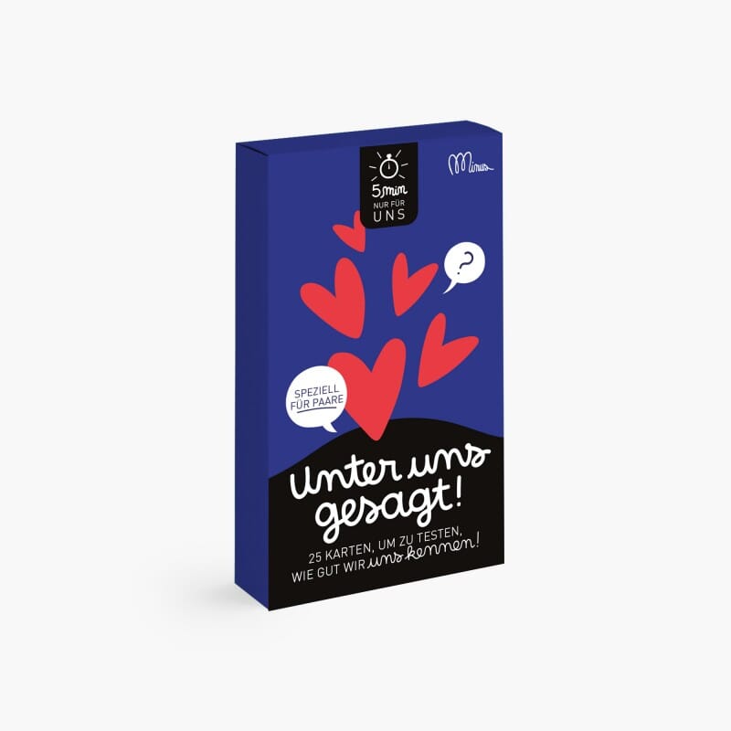 Spiel 5 min "Unter uns gesagt" Kartenspiel minus Verlag