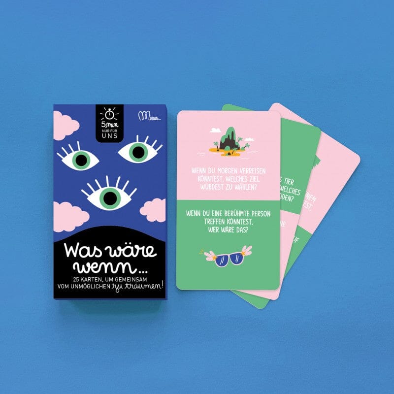 Spiel 5 min "Was wäre wenn" Kartenspiel minus Verlag