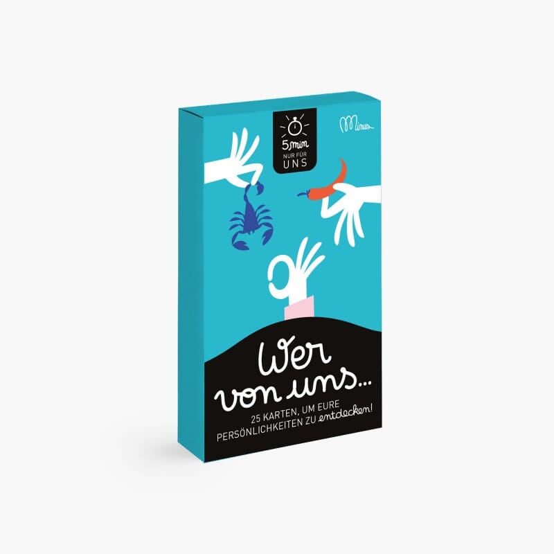 Spiel 5 min "Wer von uns" Kartenspiel minus Verlag