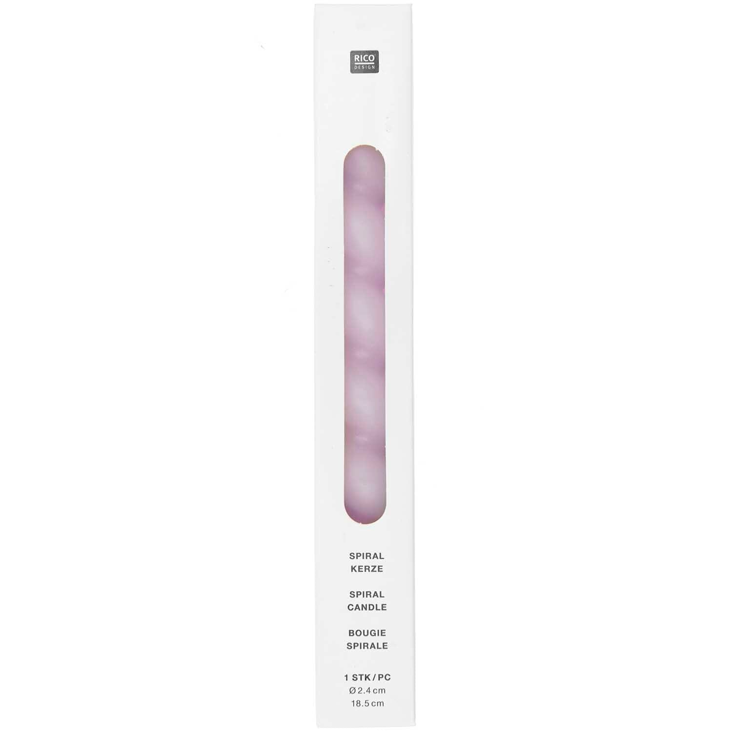 Spiralkerze "Klein" Kerze Rico Design Soft Mauve