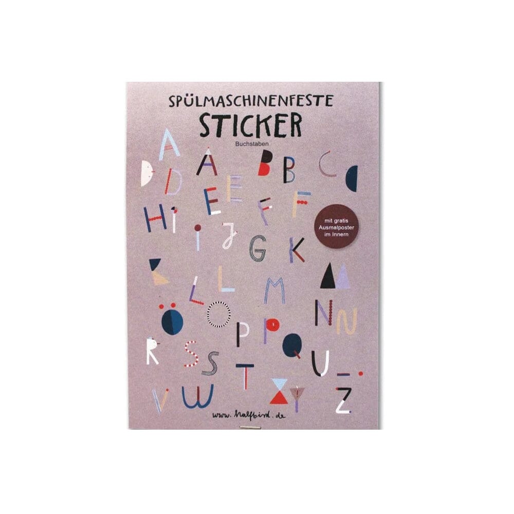 Spülmaschinenfeste Sticker "ABC" Sticker Halfbird