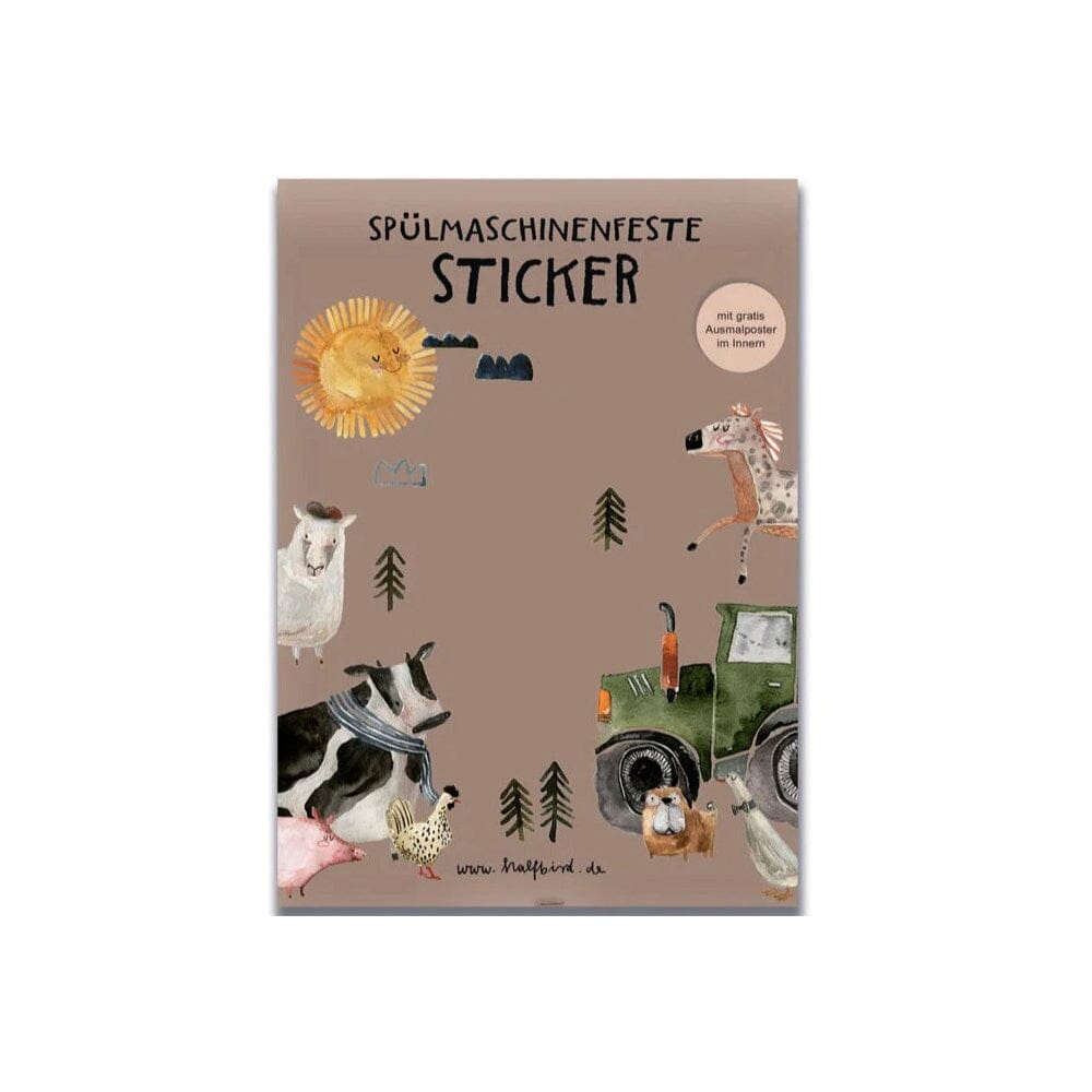 Spülmaschinenfeste Sticker "Bauernhof" Sticker Halfbird