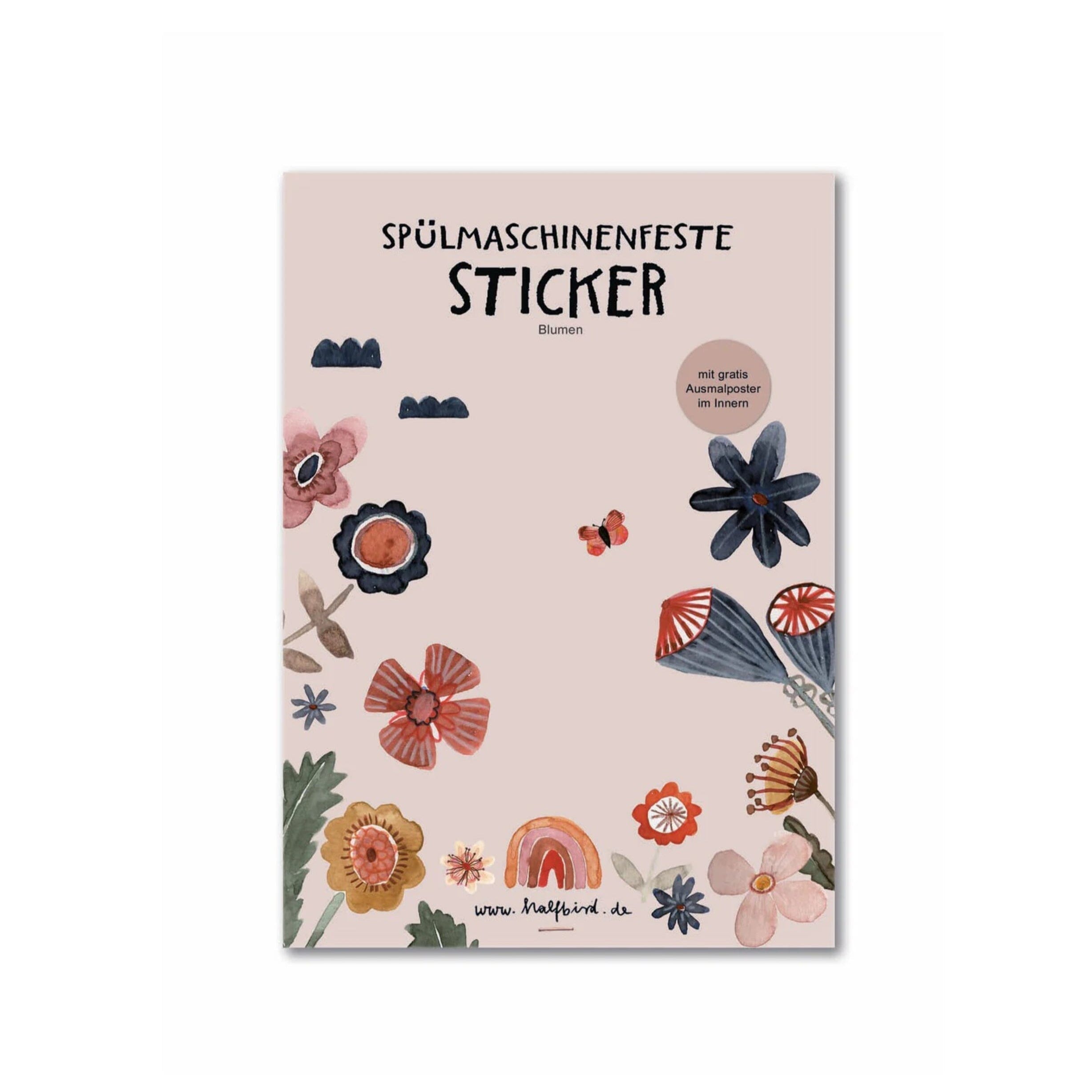 Spülmaschinenfeste Sticker "Blumen" Sticker Halfbird