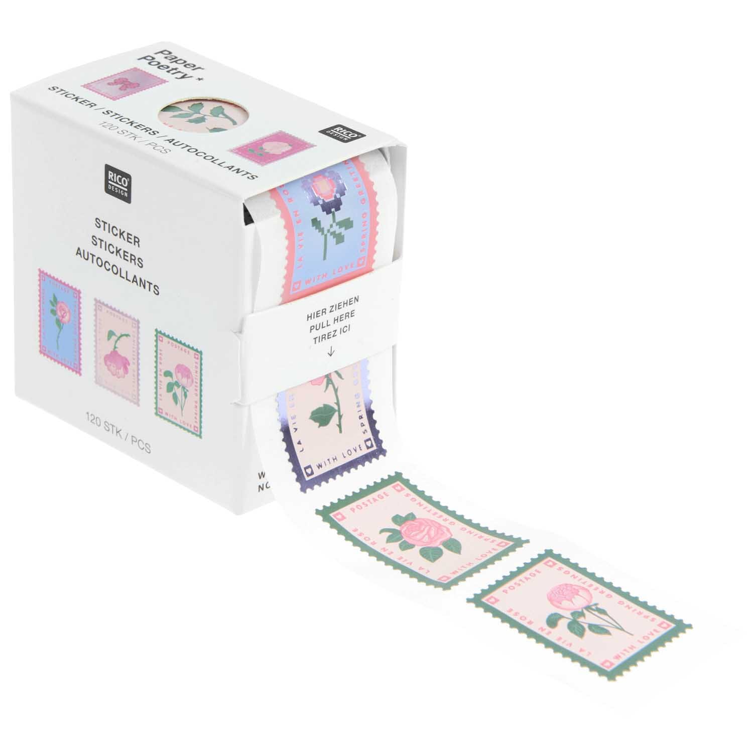 Sticker "Briefmarken" Rico Design