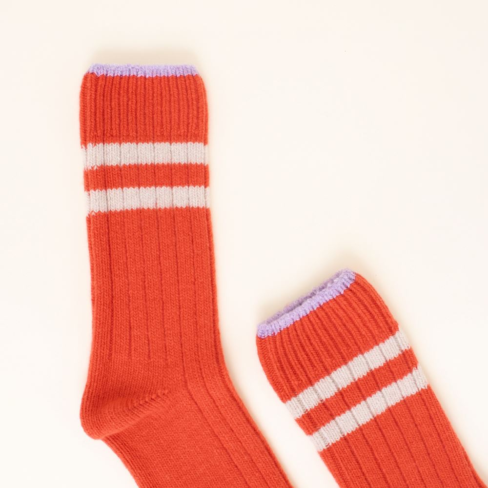 Stricksocken aus Wolle „Streifen" Socken popeia