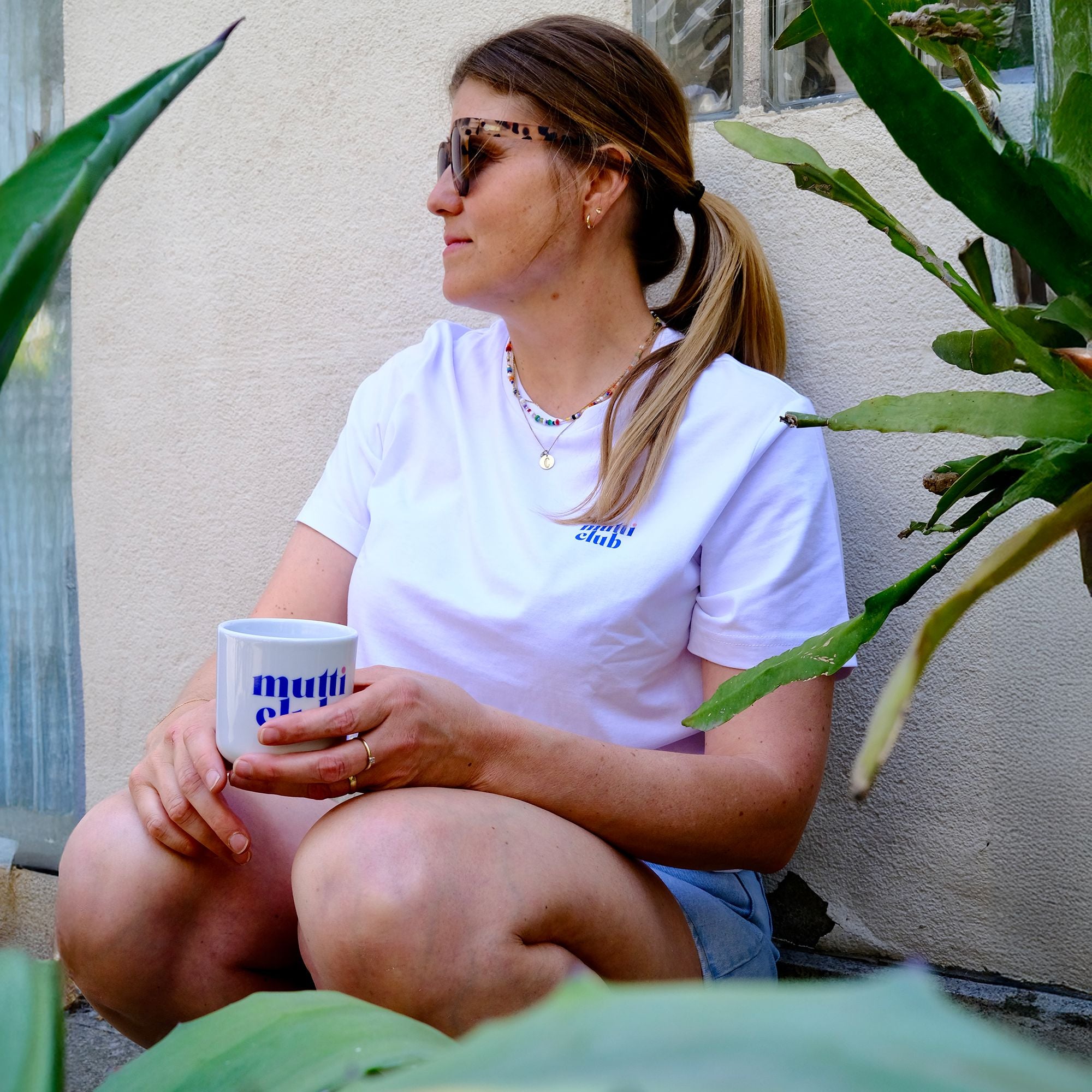 T-Shirt "MUTTICLUB blau" Bekleidung & Accessoires Matsch mit Sahne