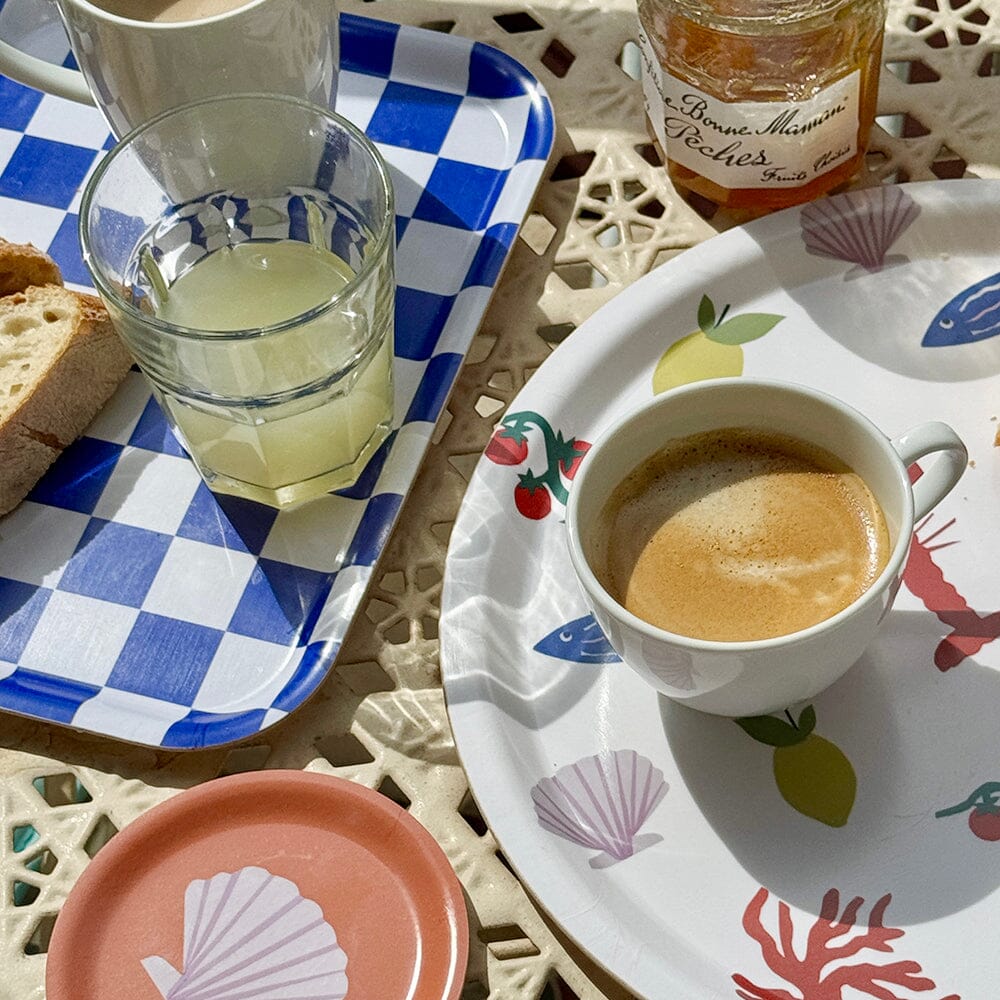 Tablett "Checker Rectangular" Tablett BLU KAT