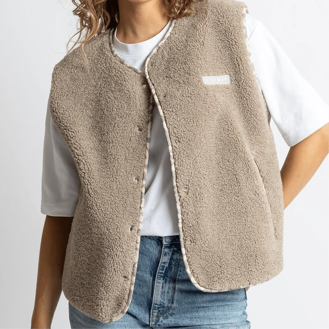 Teddy Fleece Weste Weste Vivi Mari