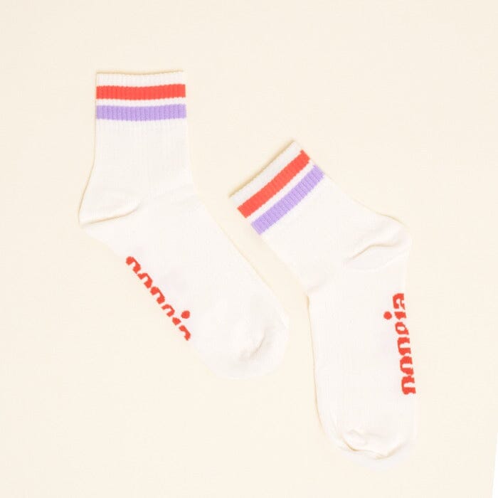 Tennissocken "The Ankle" Socken popeia Lila/Rot 35-38