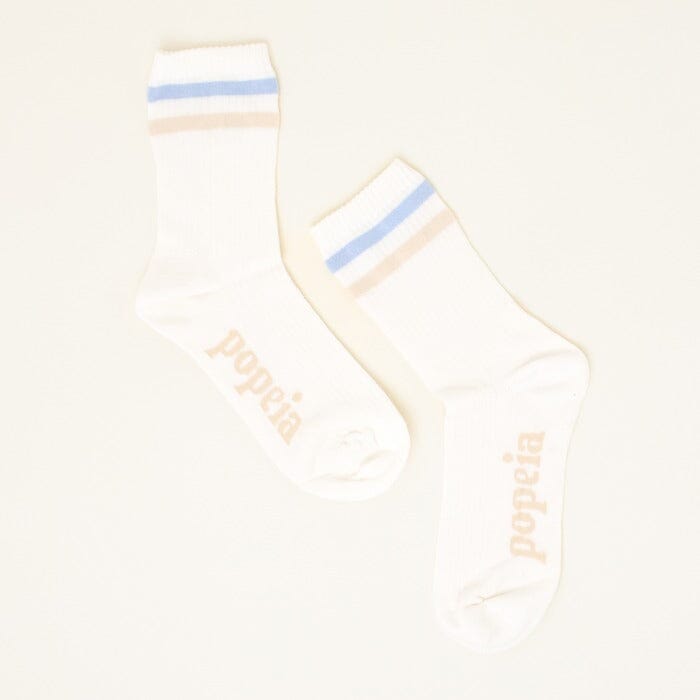 Tennissocken "The Sporty" Socken popeia Hellblau/Beige 35-38