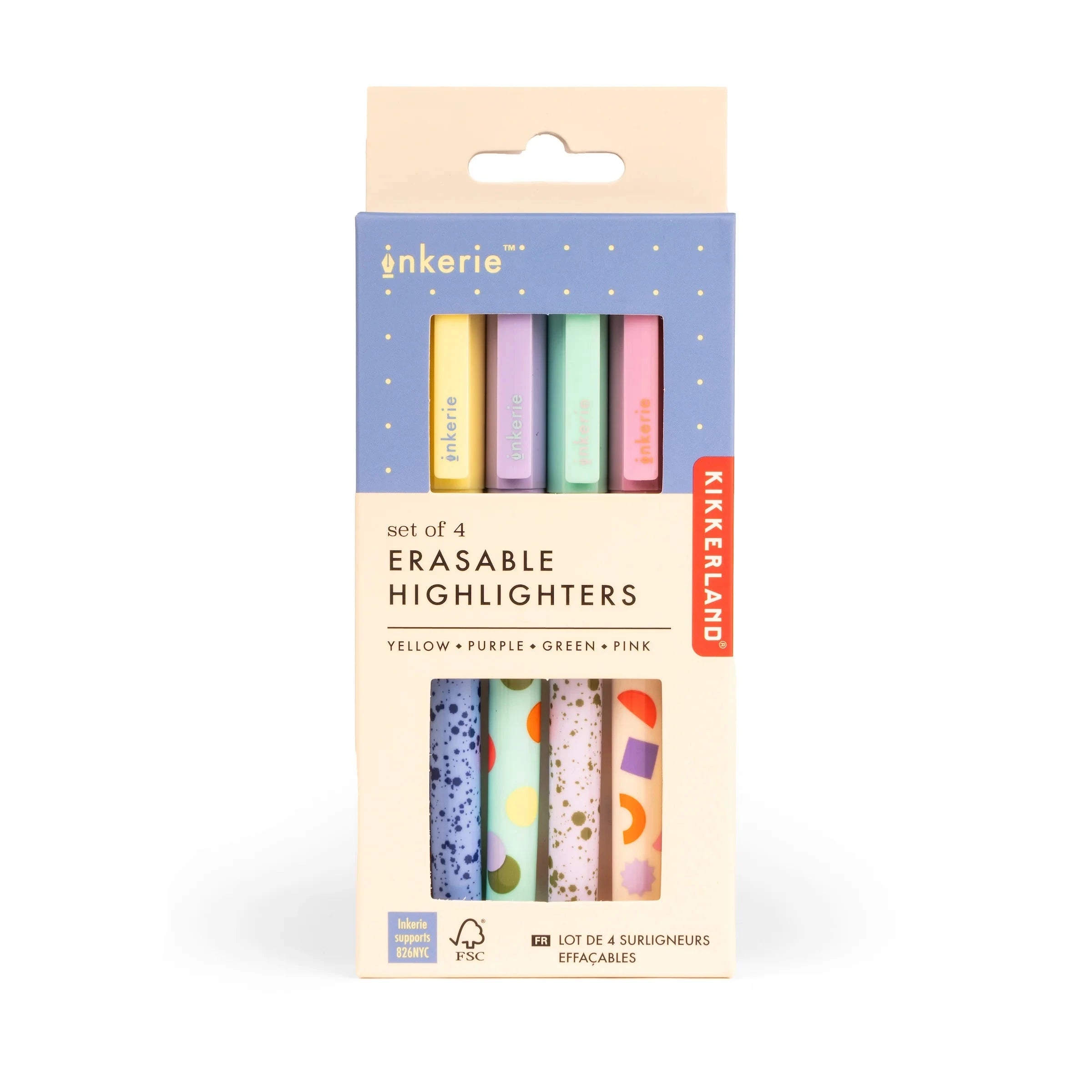 Textmarker Set "Erasable" Stifte KIKKERLAND
