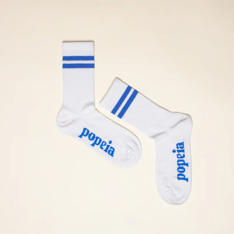The Tennis „Streifen" Socken popeia Blau 35-38