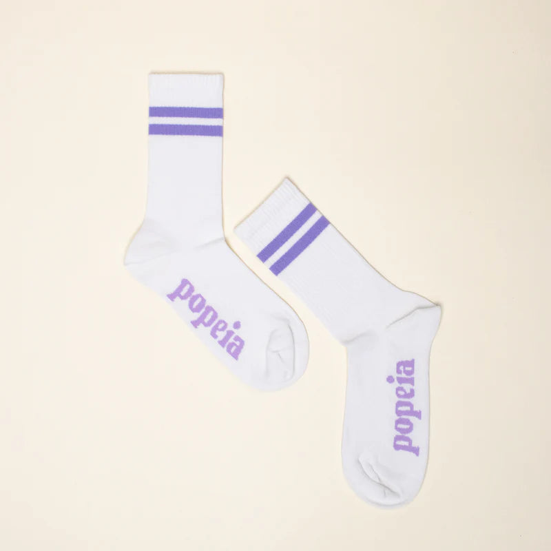 The Tennis „Streifen" Socken popeia Lila 35-38