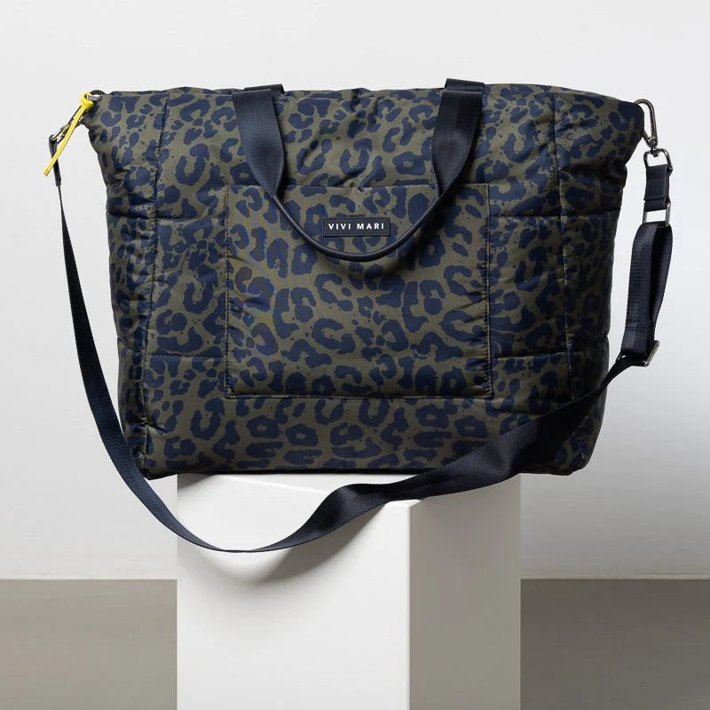 Tote Bag "Padded Large" Handtaschen, Geldbörsen & Etuis Vivi Mari leo splashes navy/olive