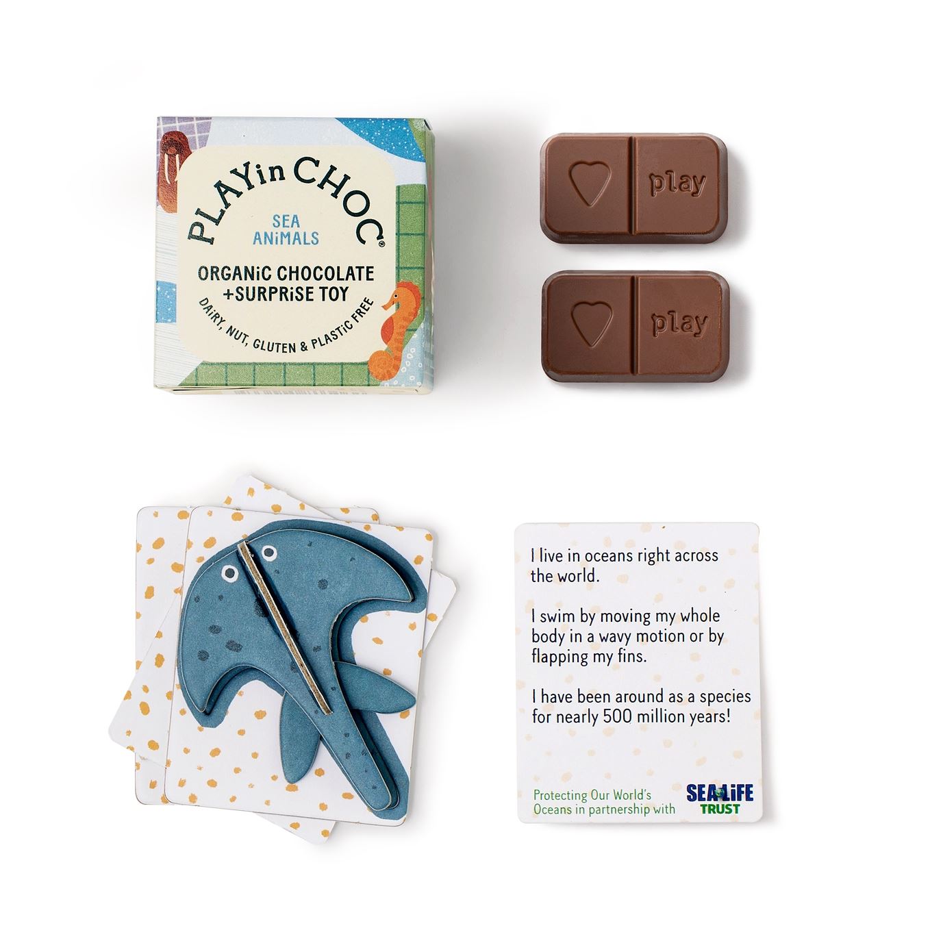 ToyChoc Box "Meerestiere" Süßigkeit PLAYin CHOC