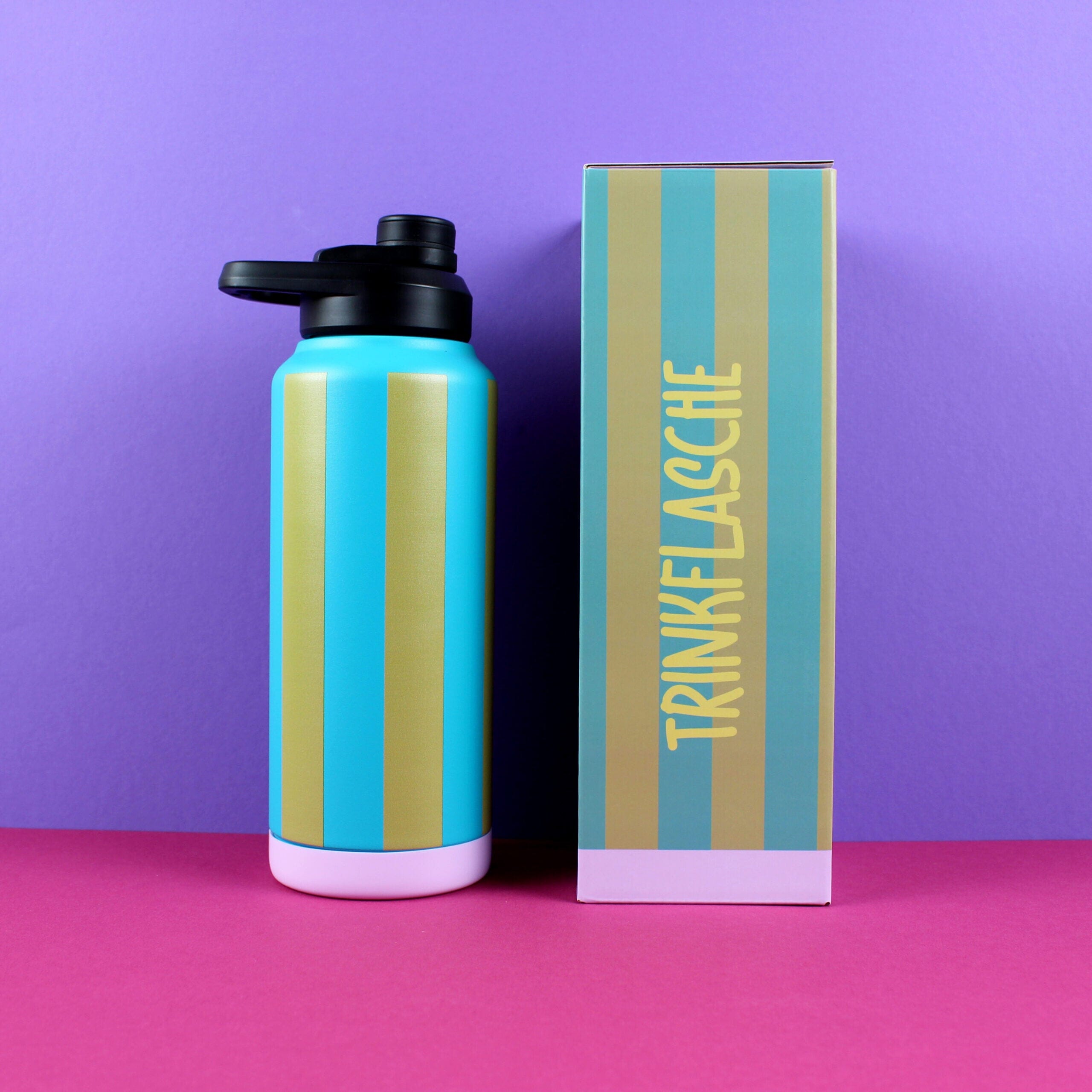 Trinkflasche 1000 ml "Stripes" Trinkflasche ava&yves