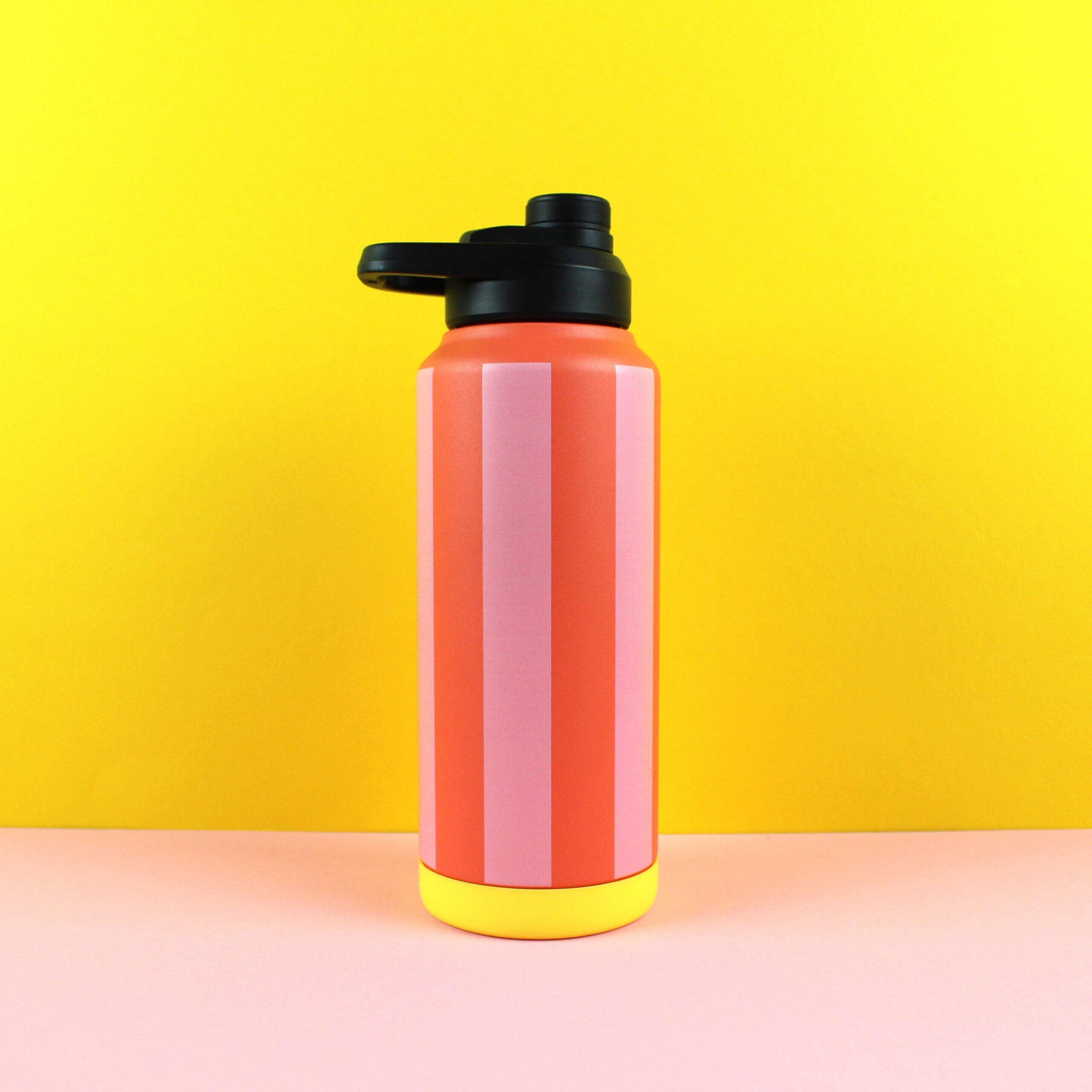 Trinkflasche 1000 ml "Stripes" Trinkflasche ava&yves Rot/Rosa