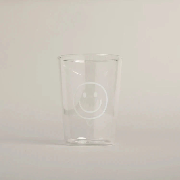 Trinkglas "Solo Smiley" Glas Eulenschnitt Weiß