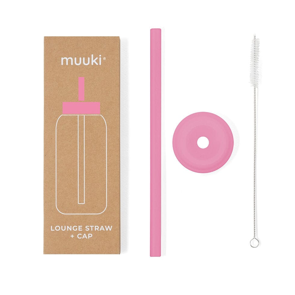 Trinkhalm für Muuki Daily Bottle "Lounge Straw & Cap" Trinkhalm muuki Flamingo Pink