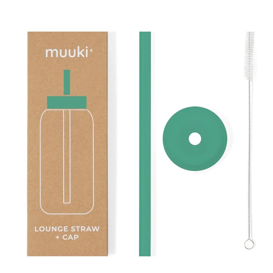 Trinkhalm für Muuki Daily Bottle "Lounge Straw & Cap" Trinkhalm muuki Frosted Green