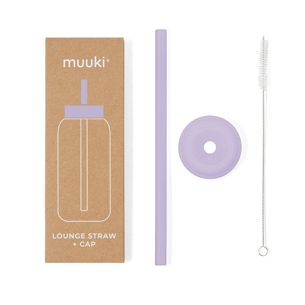 Trinkhalm für Muuki Daily Bottle "Lounge Straw & Cap" Trinkhalm muuki Pastell Lilac 