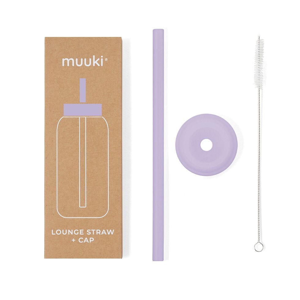Trinkhalm für Muuki Daily Bottle "Lounge Straw & Cap" Trinkhalm muuki Pastell Lilac