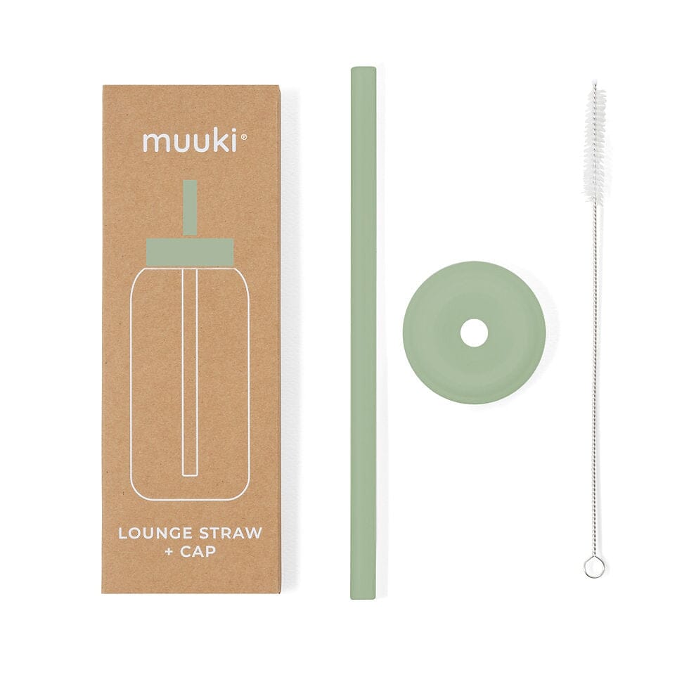 Trinkhalm für Muuki Daily Bottle "Lounge Straw & Cap" Trinkhalm muuki Silver Sage 