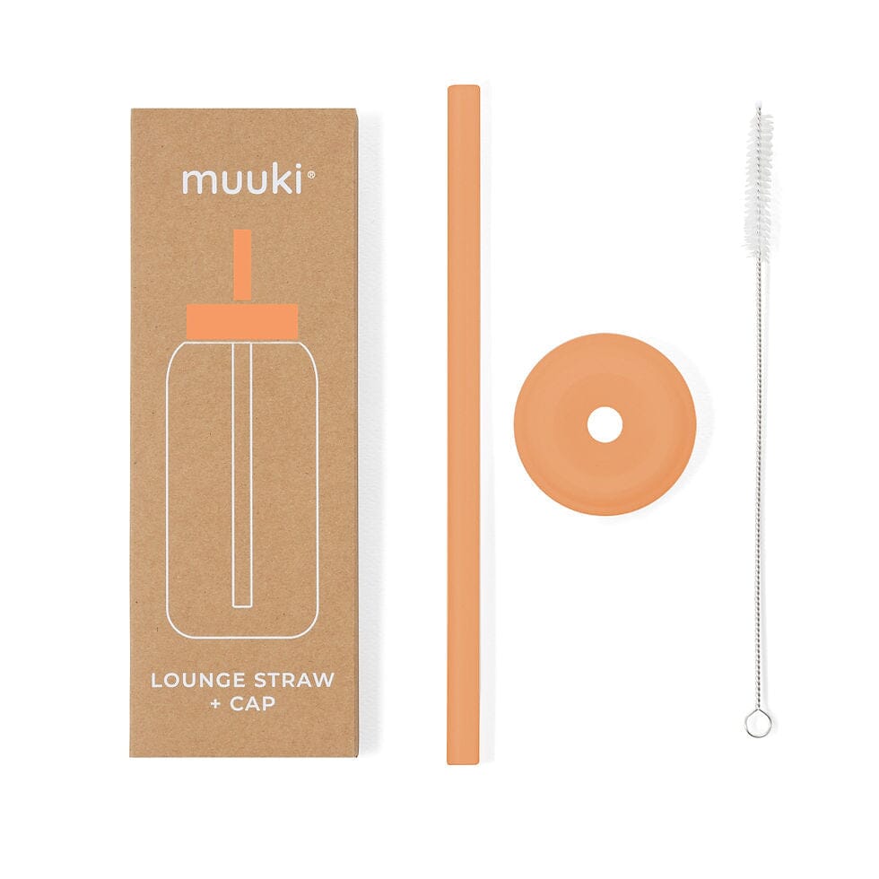 Trinkhalm für Muuki Daily Bottle "Lounge Straw & Cap" Trinkhalm muuki Tropical Papaya