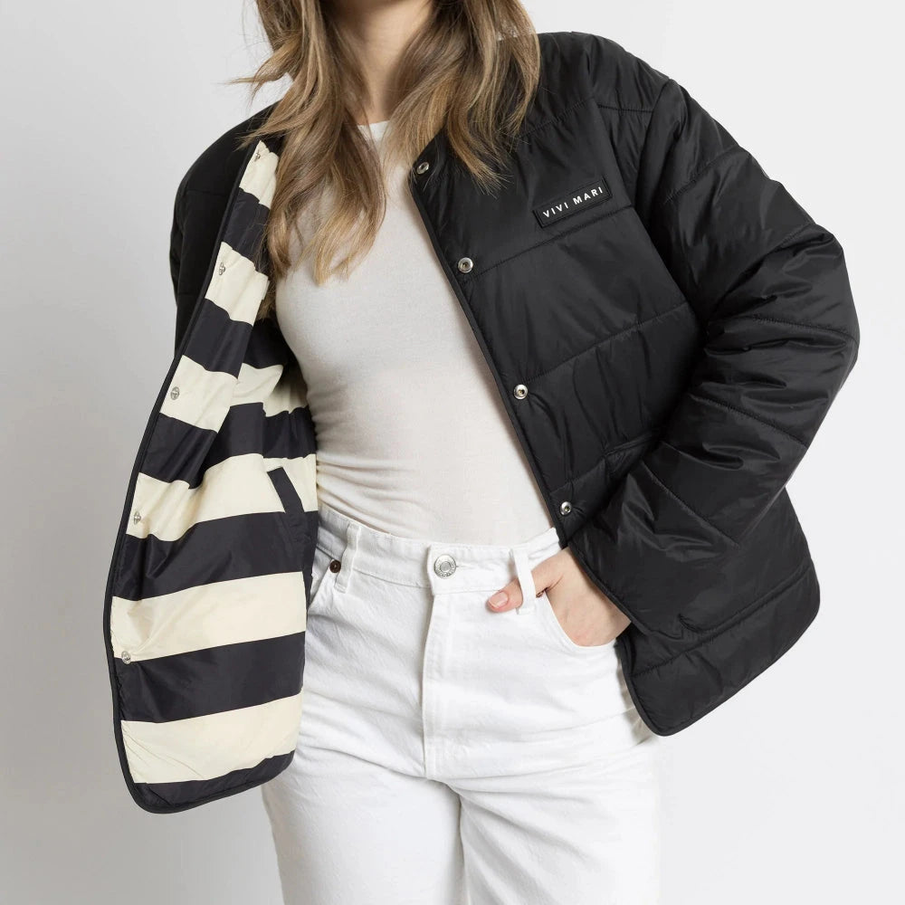Ultra Light Puffer Jacket "Streifen" Jacke Vivi Mari XS/S