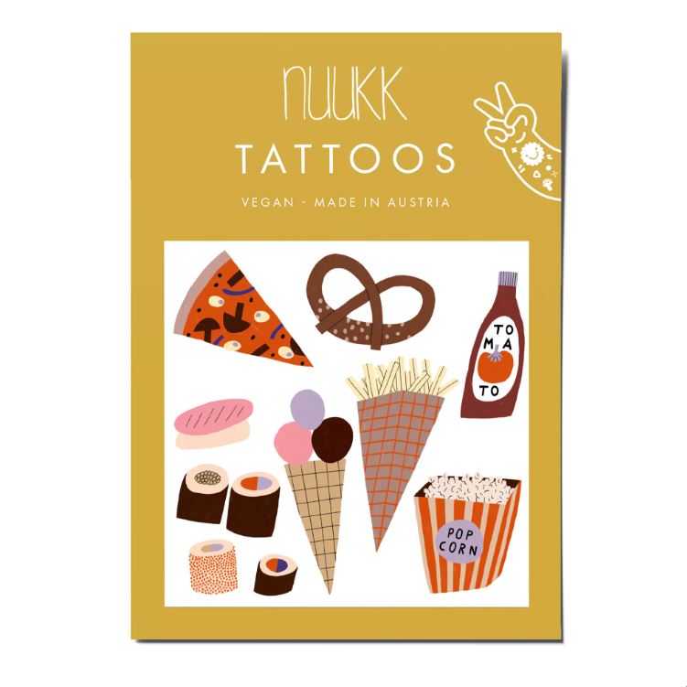 Vegane Bio Tattoos "Fastfood" Tattoo Nuukk