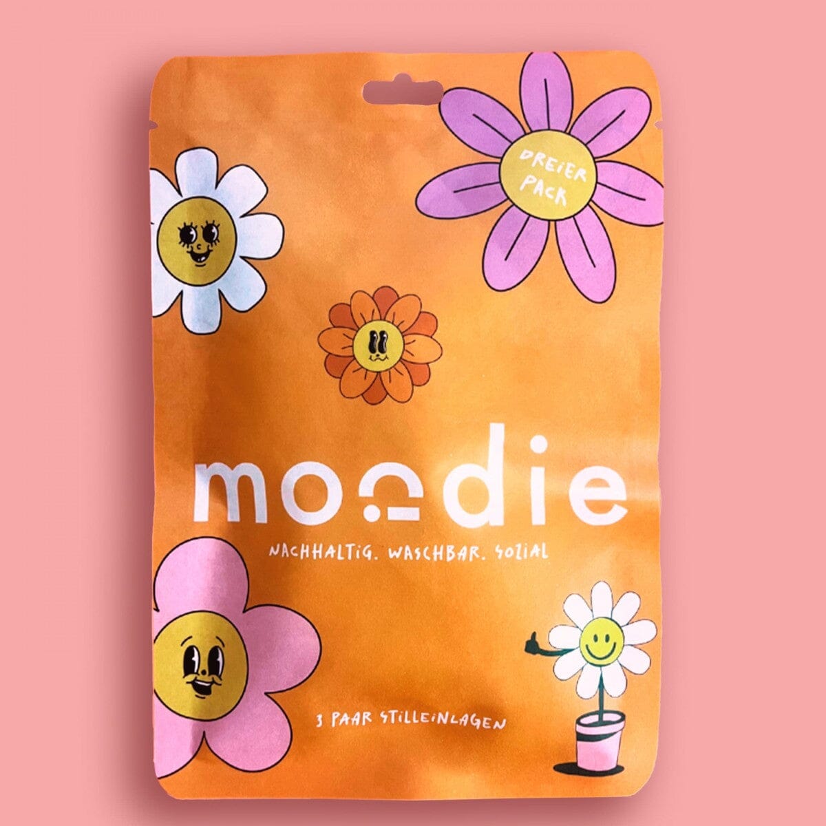 Waschbare Stilleinlagen 3er Pack "MOODBOOST" Stilleinlagen Moodie