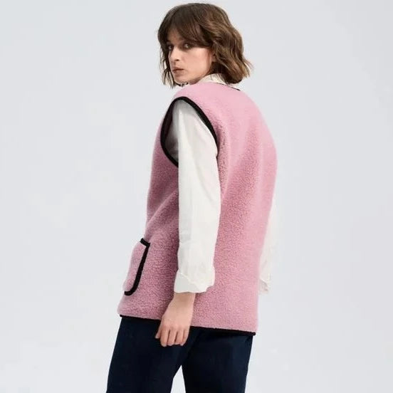 Wollweste für Erwachsene "Alpen 2.0" - Venetian Pink Weste Alwero