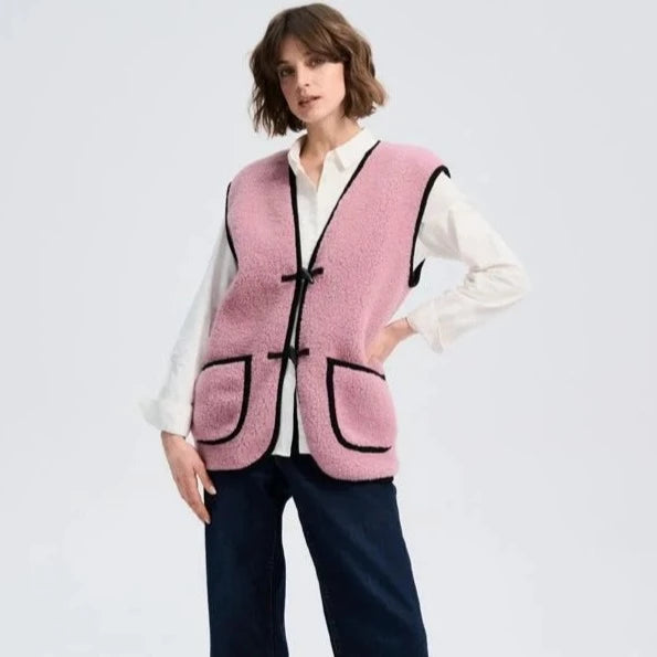 Wollweste für Erwachsene "Alpen 2.0" - Venetian Pink Weste Alwero
