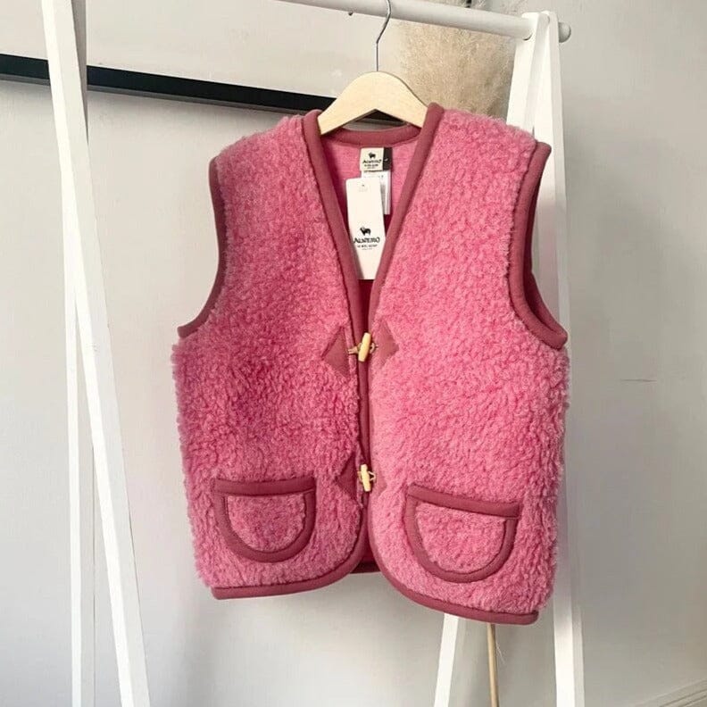 Wollweste für Kids "Alpen" Weste Alwero 92/98 (XS) Pink
