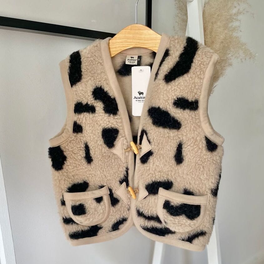 Wollweste für Kids "Alpen" Weste Alwero 98/104 Gepard